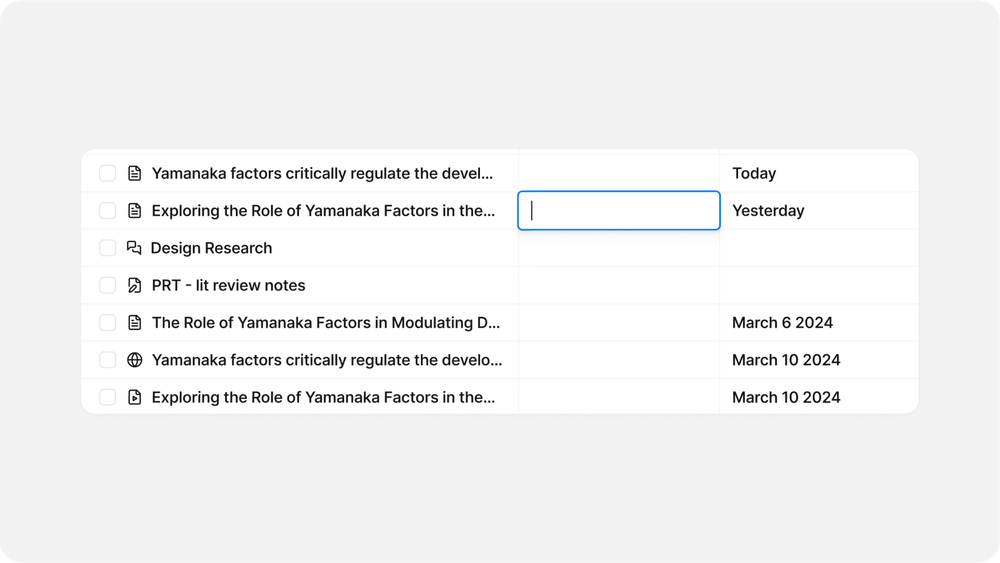 Editable table, improved notes, sharing and much more