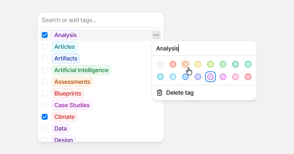 Tables, tags, reading progress and performance at scale | Anara Updates