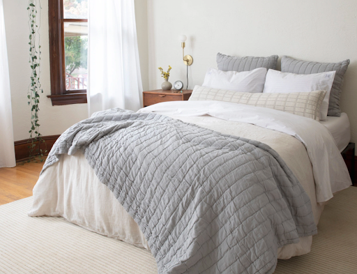 Cozy bedding for rental