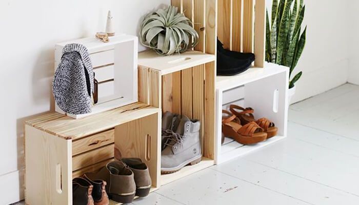Wood crates as a decor