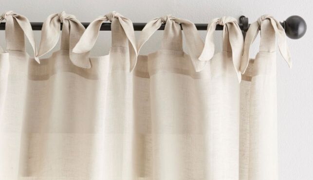 tie top curtains