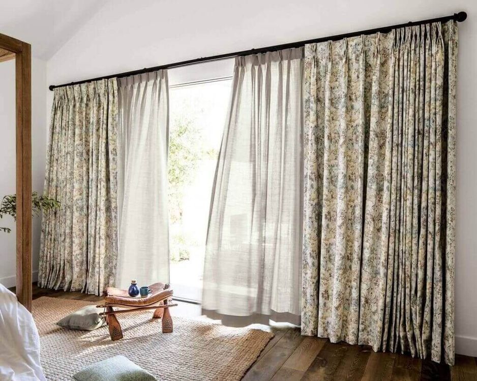 Living Room Sliding Glass Patio Door Curtain Ideas