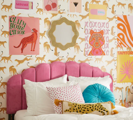 College Dorm Decor Ideas - Experiment With Peel and Stick Wallpaper