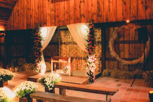 diy curtain lights backdrop for weddings