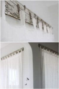 Unique Curtain Ideas: DIY Reclaimed Wood Rod