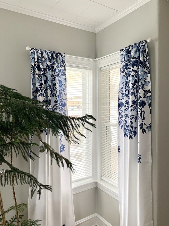 How to hang curtains on corner windows using Kwik-Hang