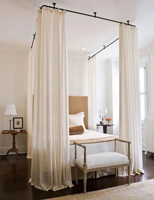 Ceiling-Mounted Canopy Curtains