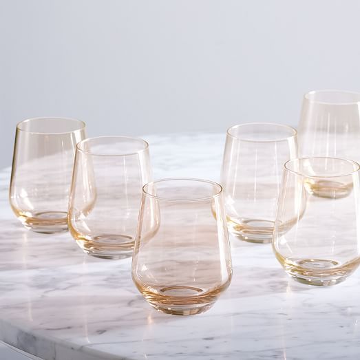 Stemless Wine Glasses West Elm - Modern Gift Idea
