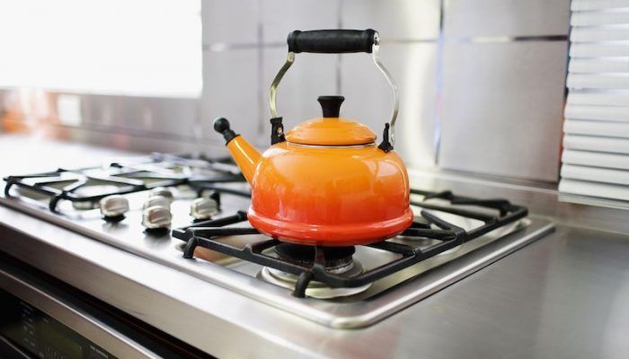 Colorful teapot to decorate a rental