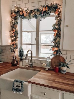 Window Decor Ideas for Christmas - Create a Citrus Garland