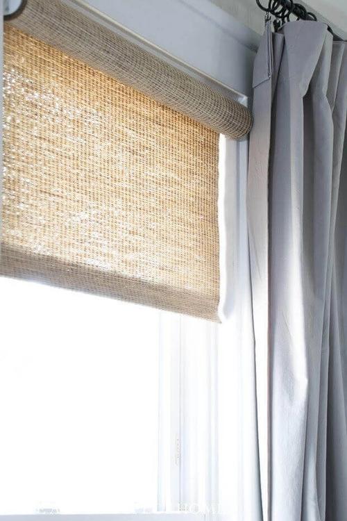 how to hang curtains over roller shades