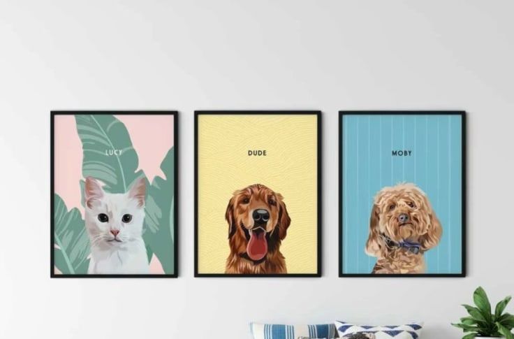 West and Willow Custom Pet Portraits - Modern Gift Idea