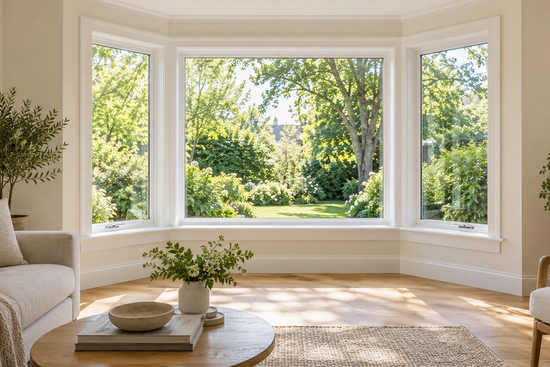 How to Hang Curtains in a Bay Window (No Drilling Required)