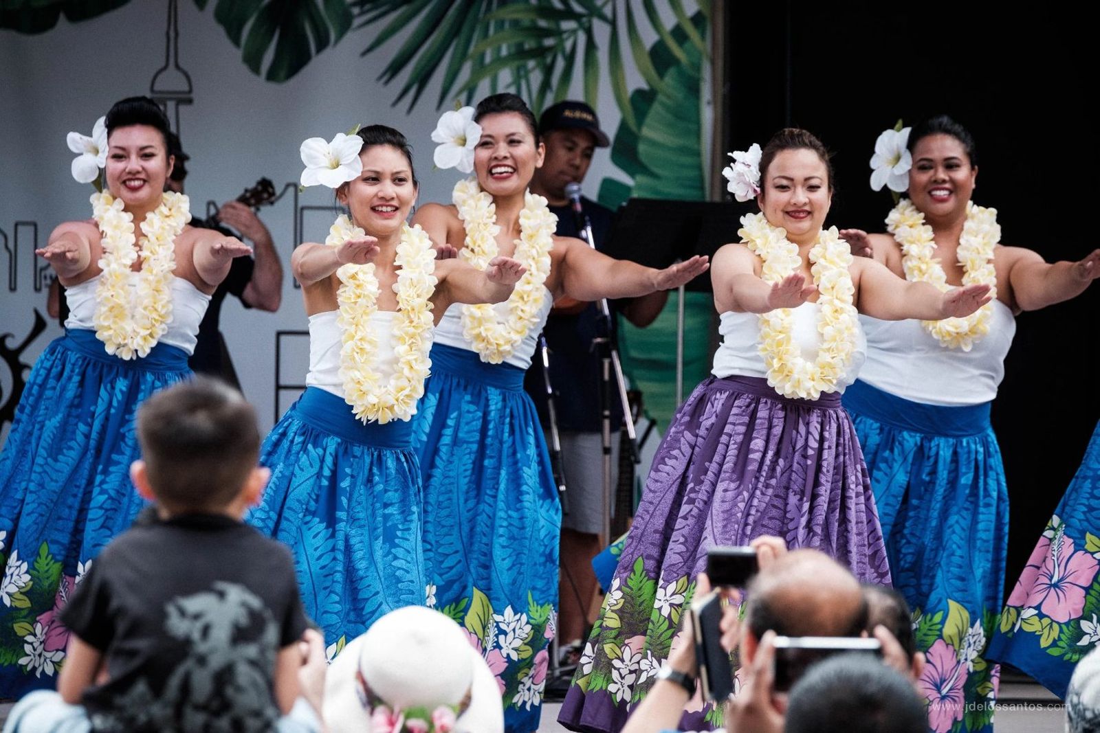 Hālau Hula I Ka Lā Toronto adult dancers performing at AlohaFest Toronto