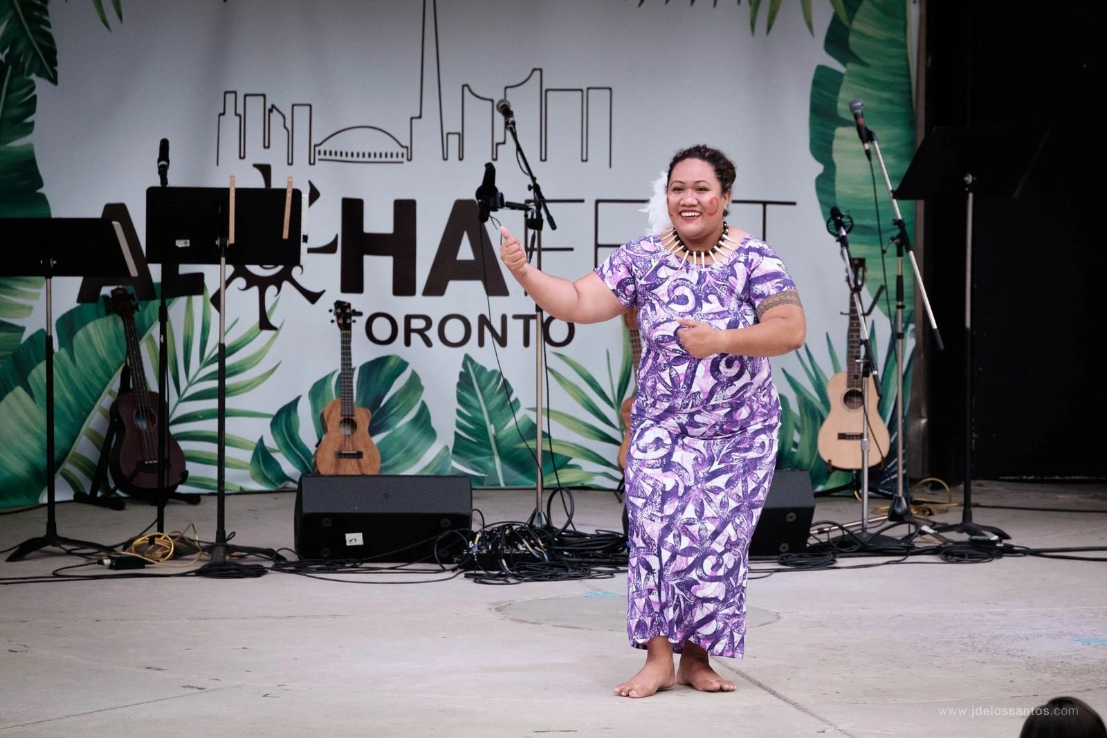 Performer on stage at AlohaFest Toronto