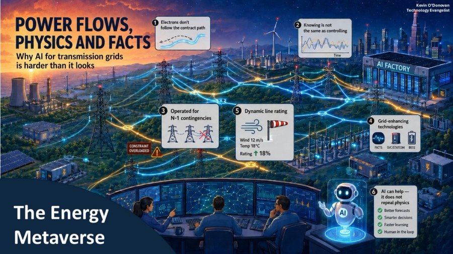 Power Flows, Physics and FACTS: Why AI for Transmission Grids Is Harder Than It Looks