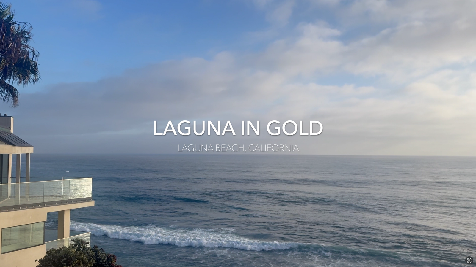Golden light over the Pacific Ocean in Laguna Beach, California
