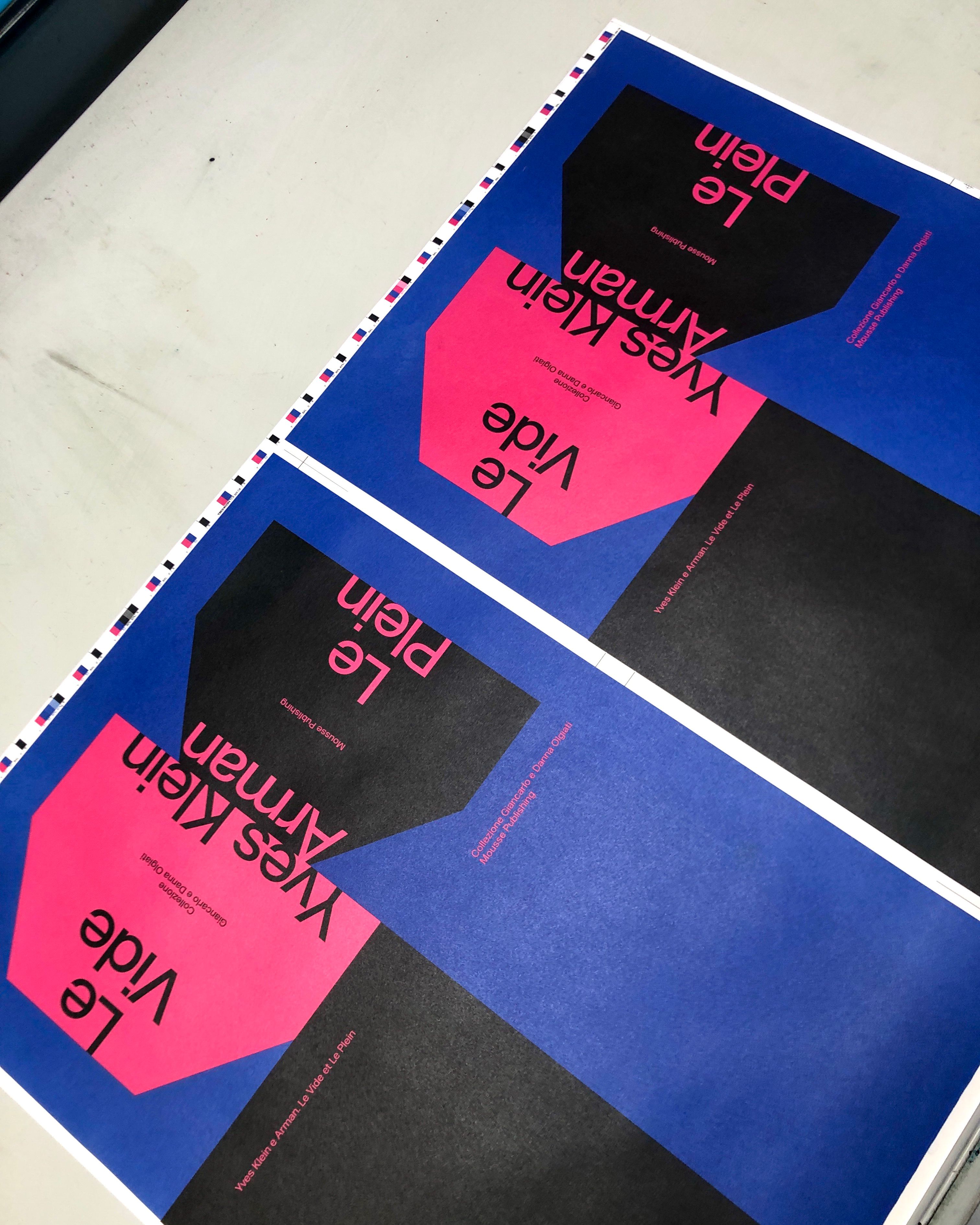 Catalogue and Visual Identity for the exhibition Yves Klein e Arman. Le Vide et Le Plein – Collezione Giancarlo e Danna Olgiati – 2024 done at Mousse Magazine & Publishing