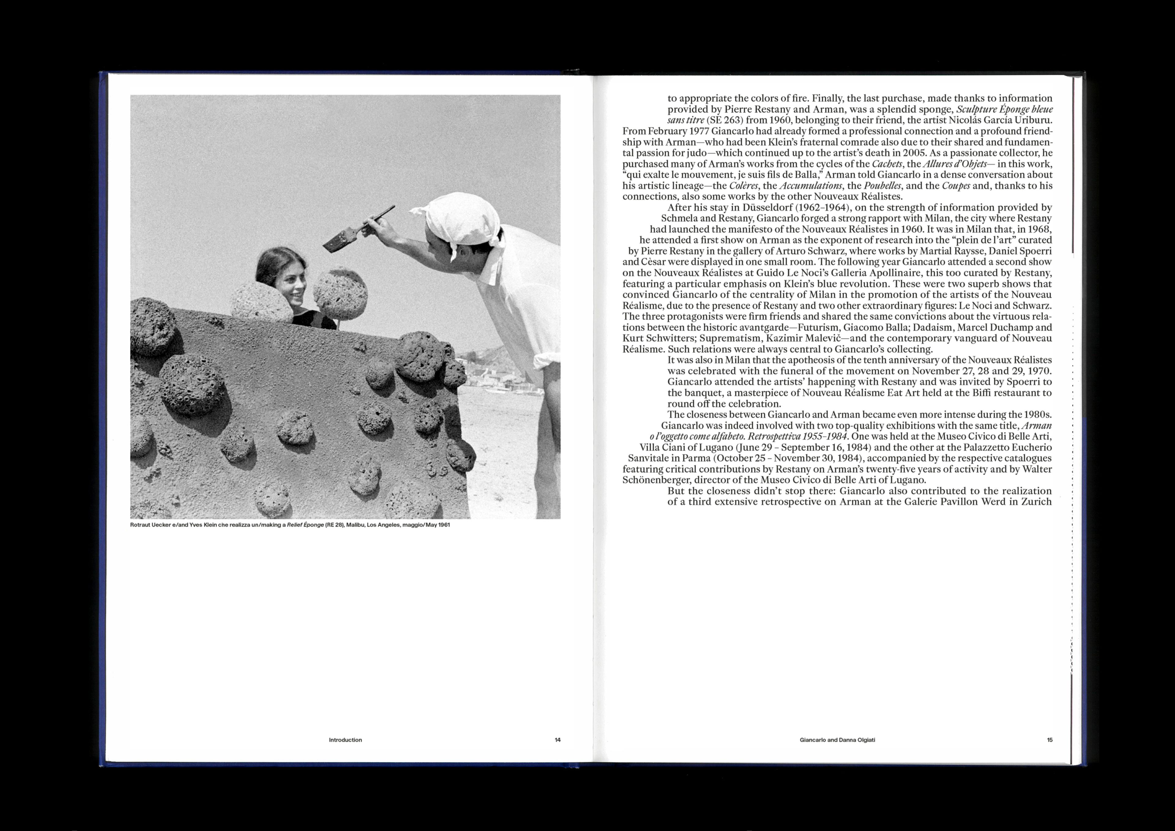 Catalogue and Visual Identity for the exhibition Yves Klein e Arman. Le Vide et Le Plein – Collezione Giancarlo e Danna Olgiati – 2024 done at Mousse Magazine & Publishing
