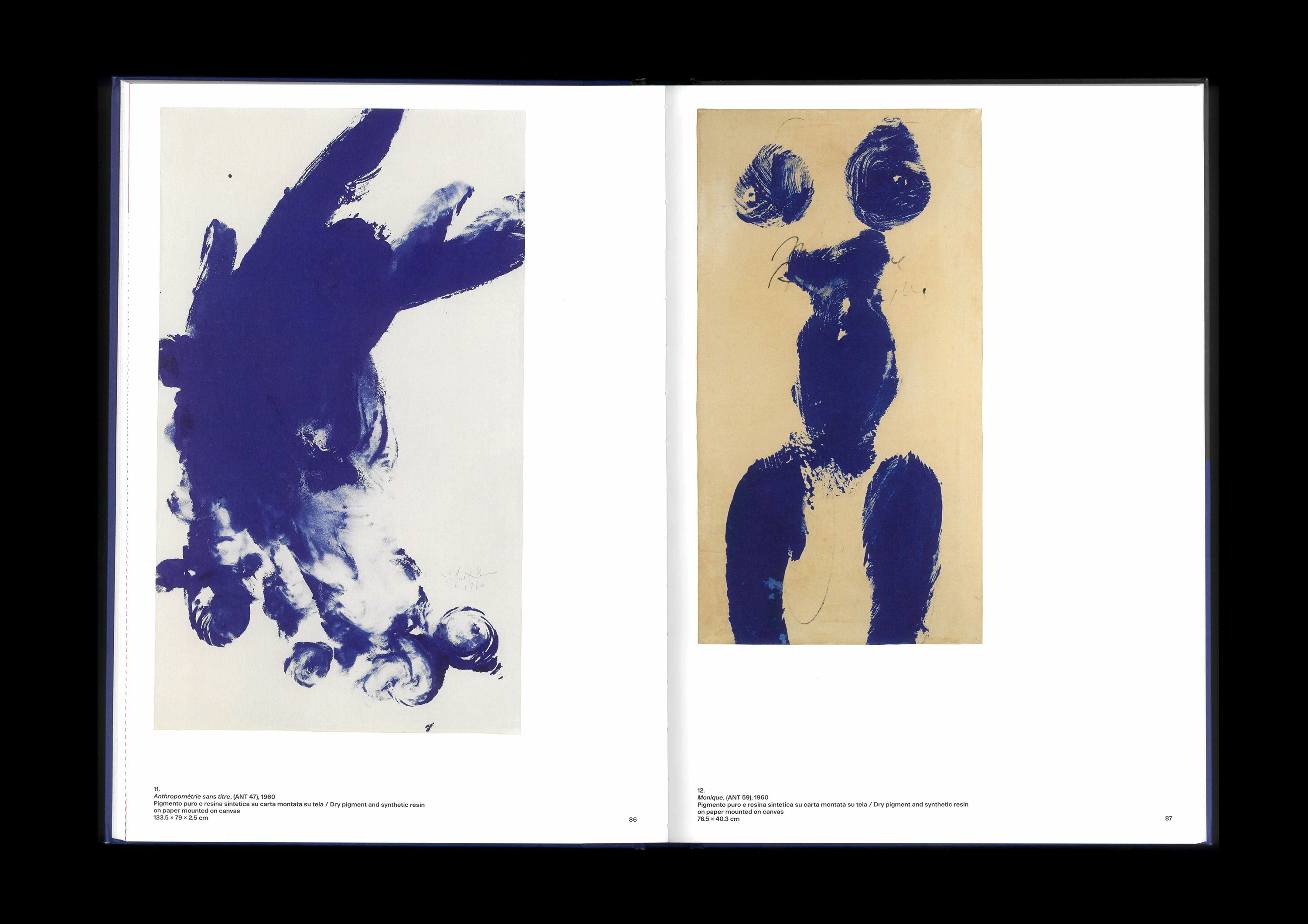 Catalogue and Visual Identity for the exhibition Yves Klein e Arman. Le Vide et Le Plein – Collezione Giancarlo e Danna Olgiati – 2024 done at Mousse Magazine & Publishing