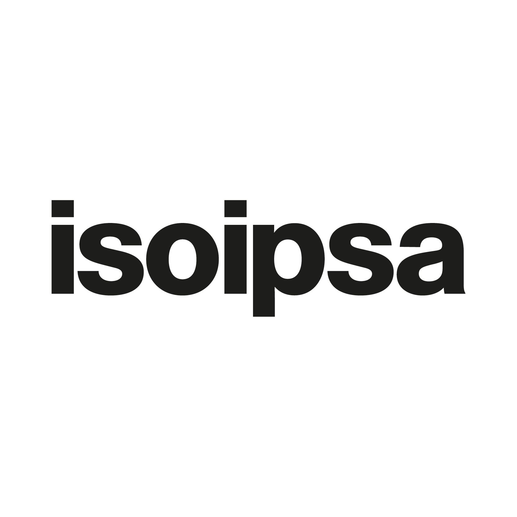 Visual Identity for isoipsa. glossy painted aluminium furniture for post-domestic environments – 2025