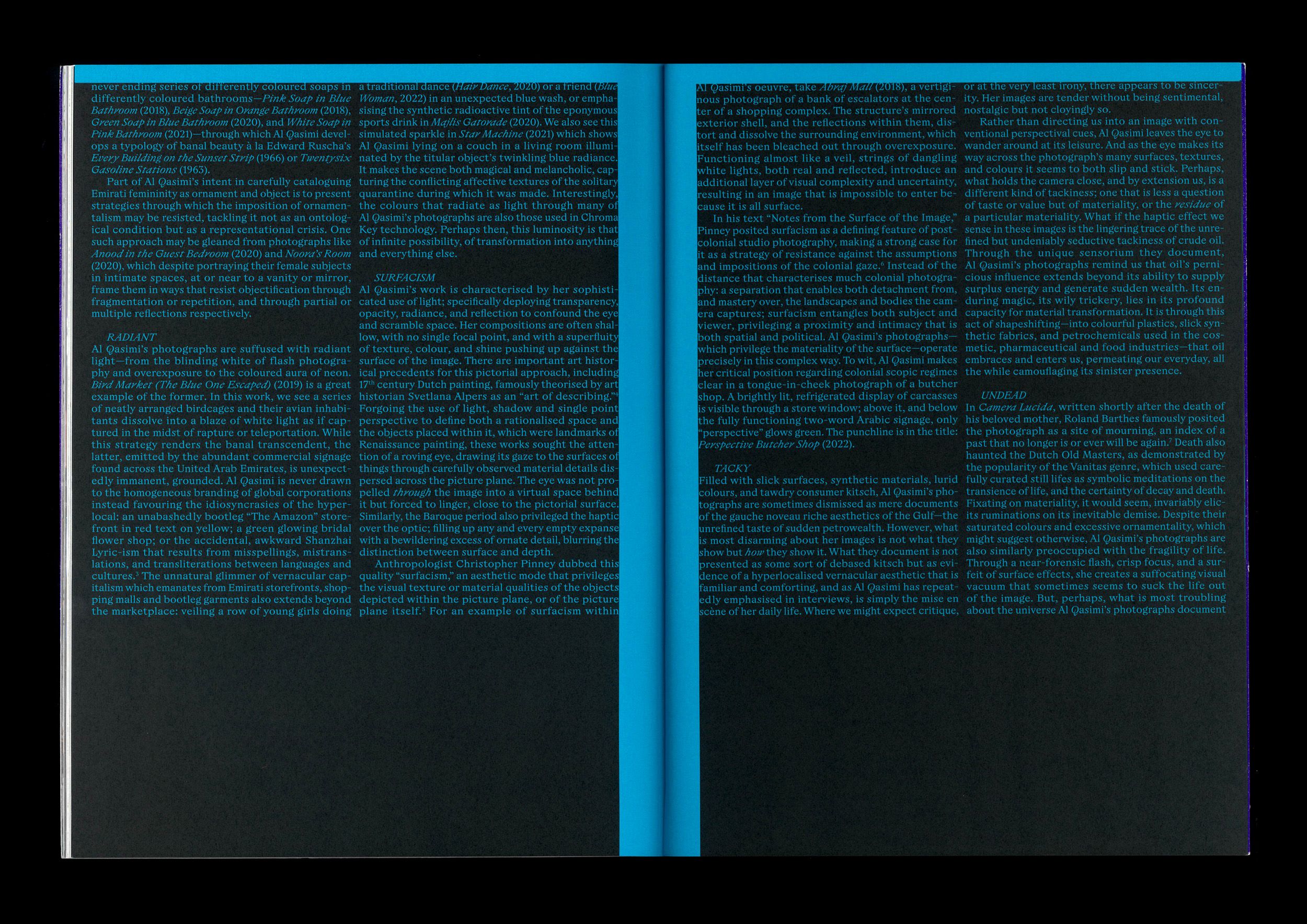 Book Design for Farah Al Qasimi: Star Machine, catalogue for the eponymous exhibition at the Art Gallery of Western Australia – 2023 done at Mousse Magazine & Publishing