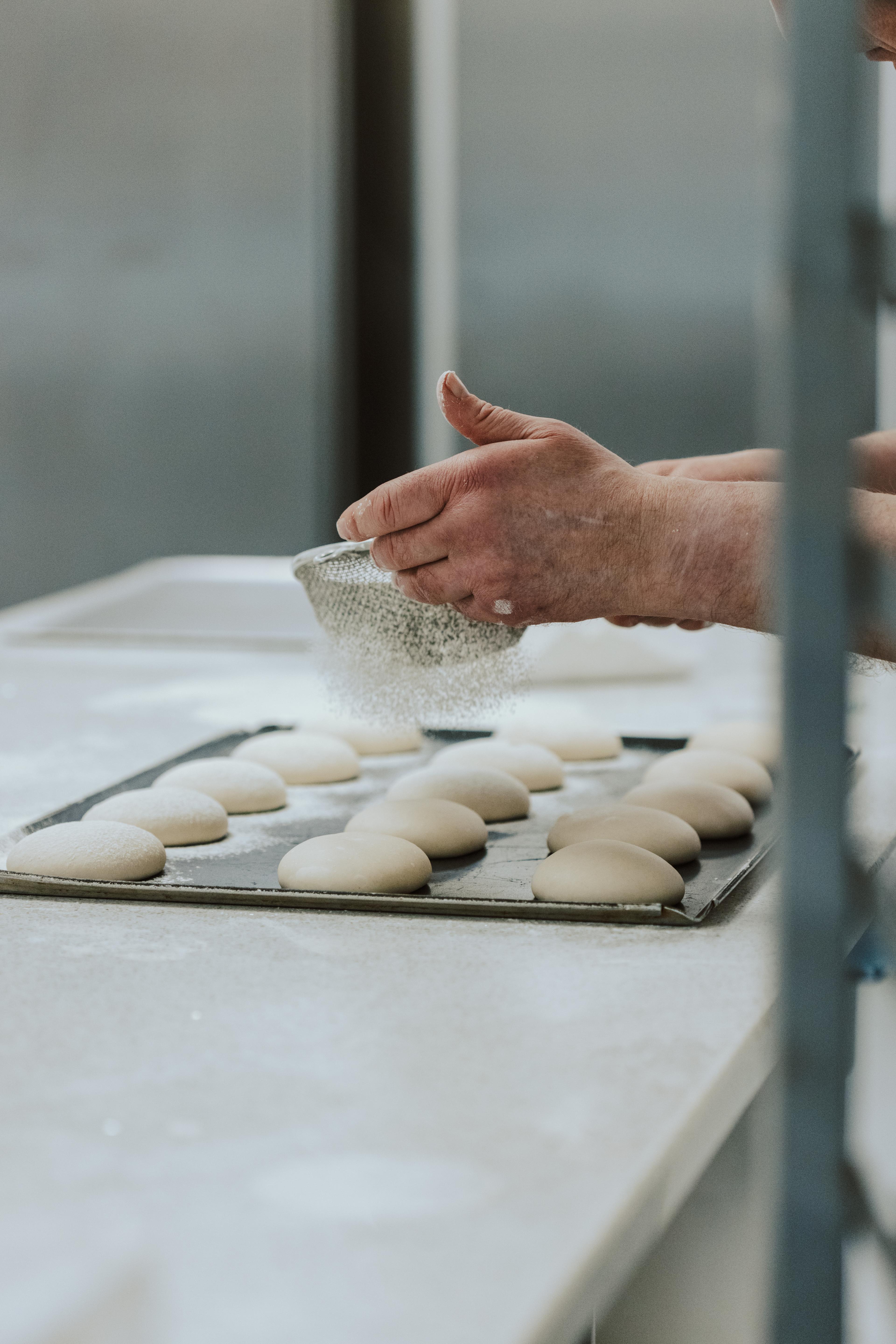 Sifting flour