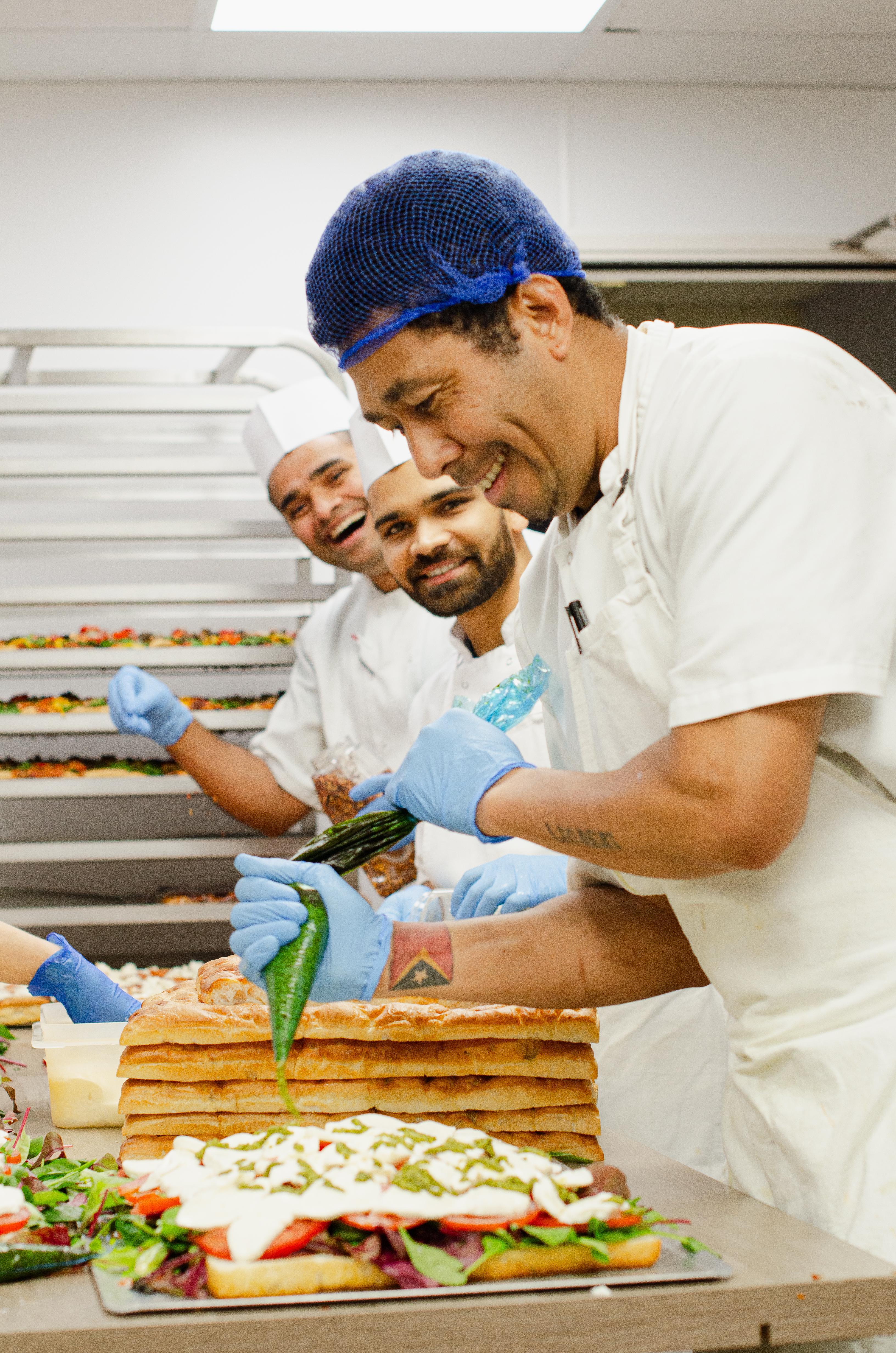 Team Savoury make Focaccia