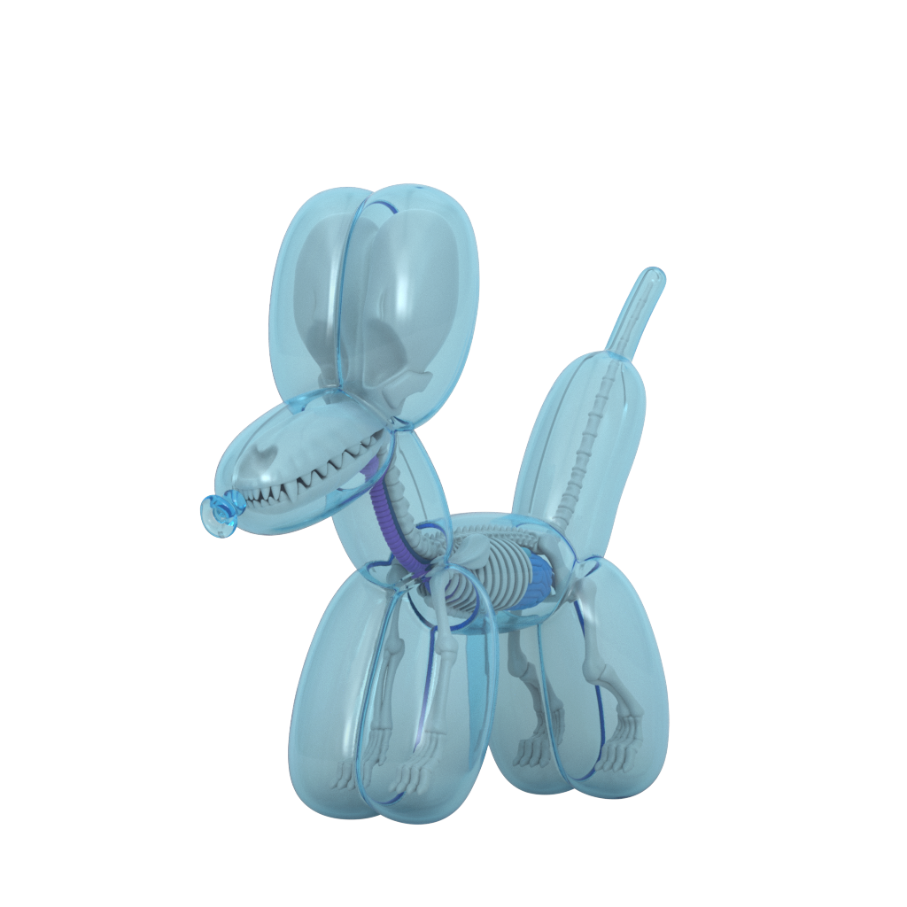 Funny Anatomy Balloon Dog (Sky Blue Edition) | Mighty Jaxx