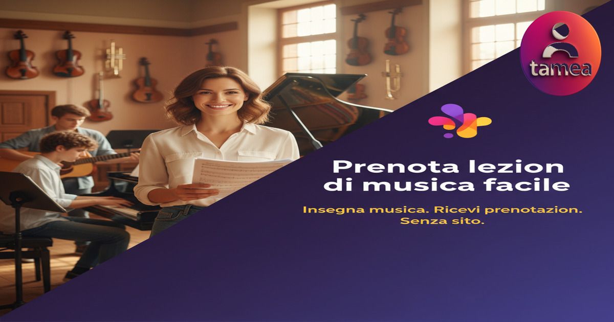 Lezioni di musica: accetta prenotazioni online facile