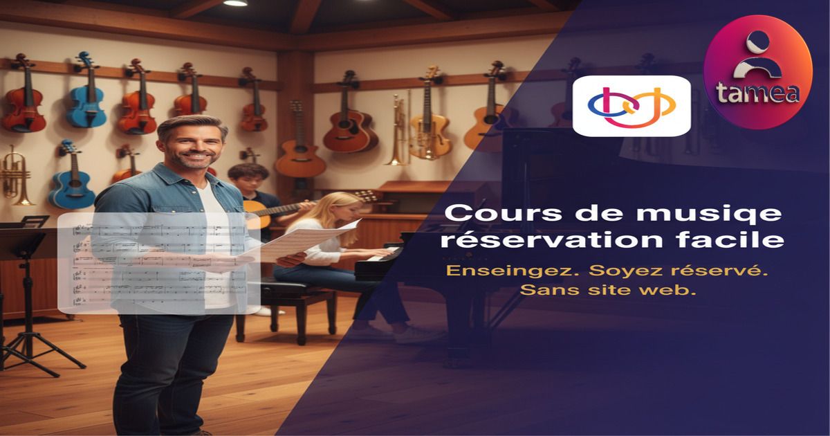 Cours de musique : accepter les réservations en ligne