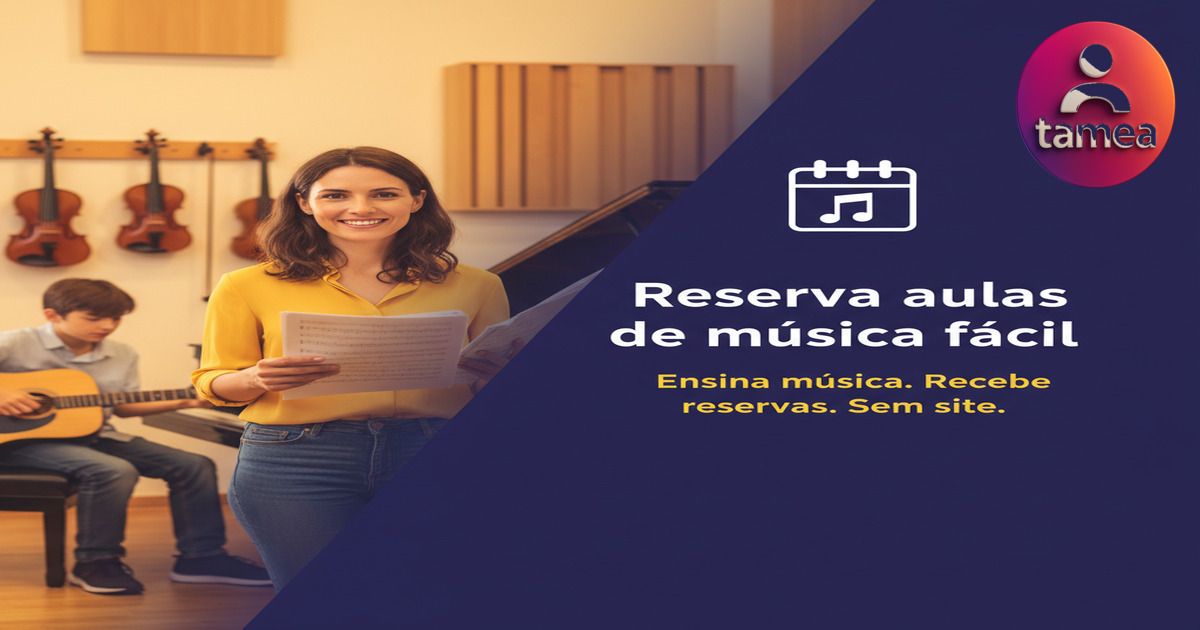 Aulas de música: como aceitar reservas online fácil