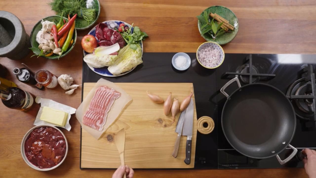 Deliciously smooth chicken liver pate with pasilla relish