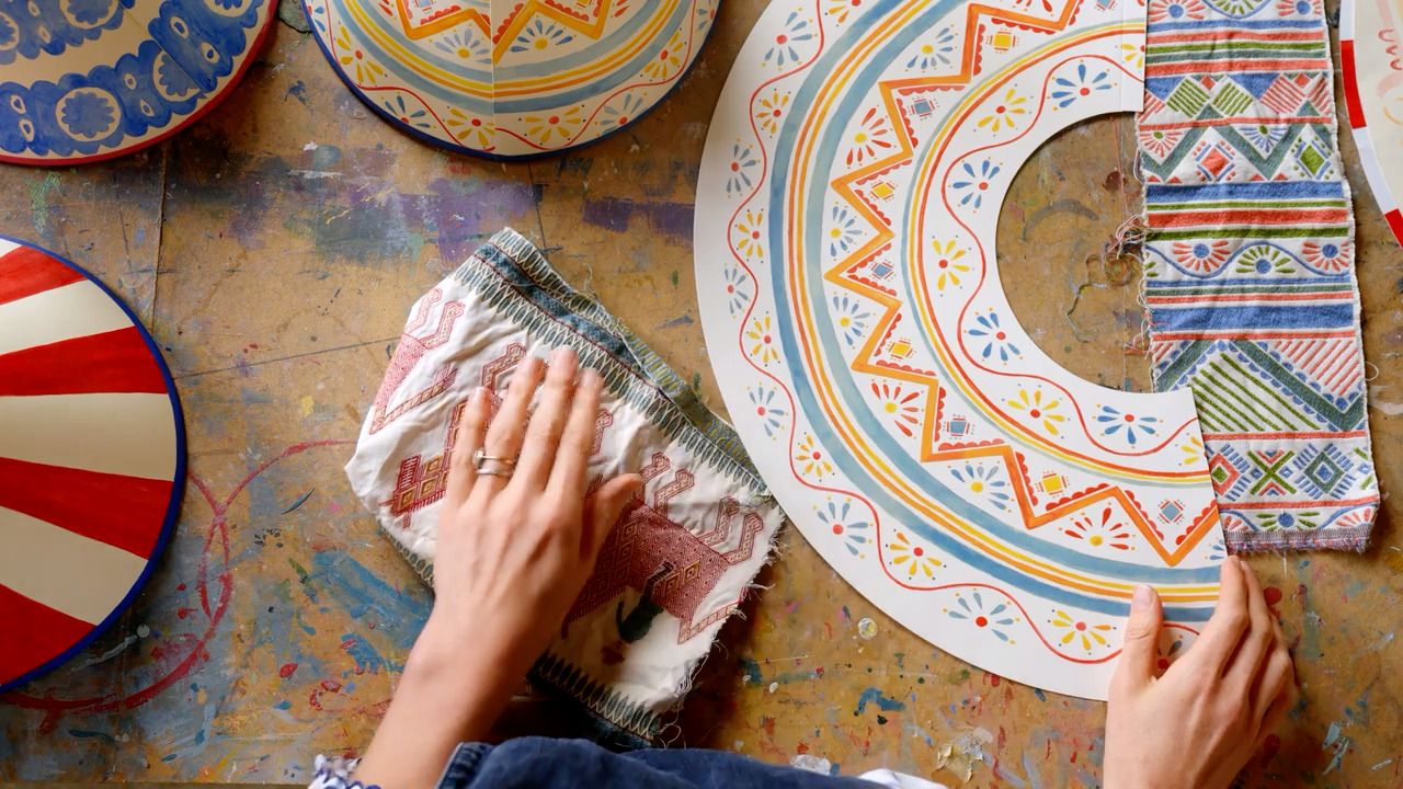 A painted lampshade - Part 1 - Inspiration and colour