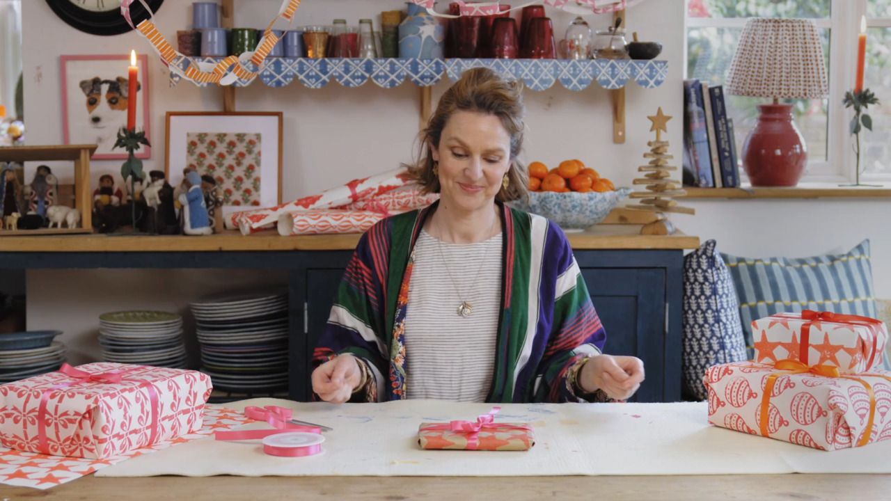 Block printing at Christmas