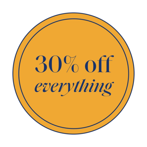 MEMORIAL DAY SALE 30% off