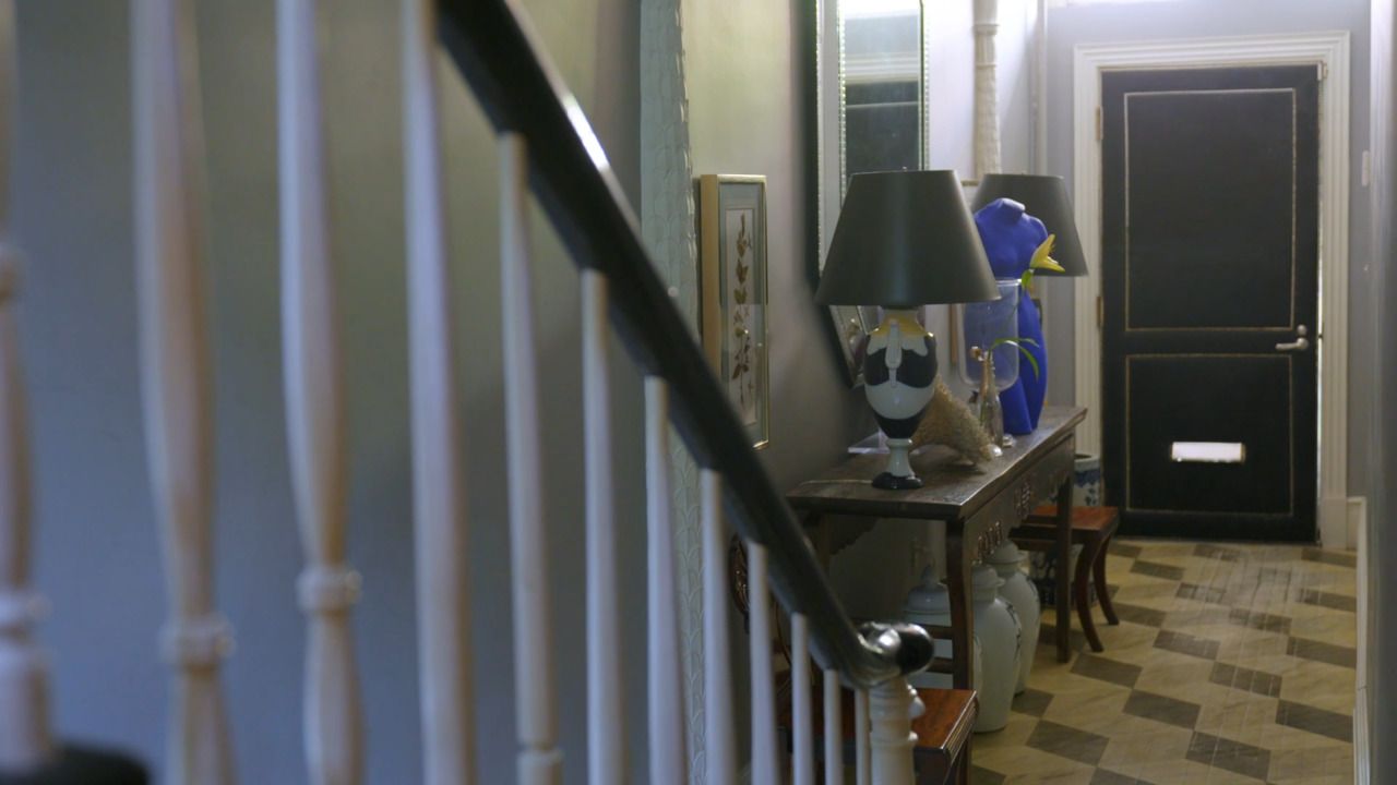 The hallway, stairwell & terrace