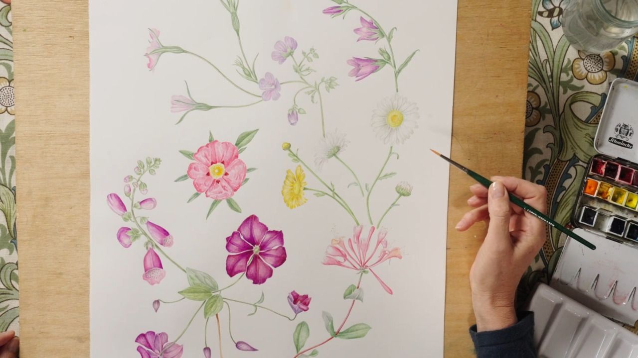 White on white: Painting a Japanese anemone 