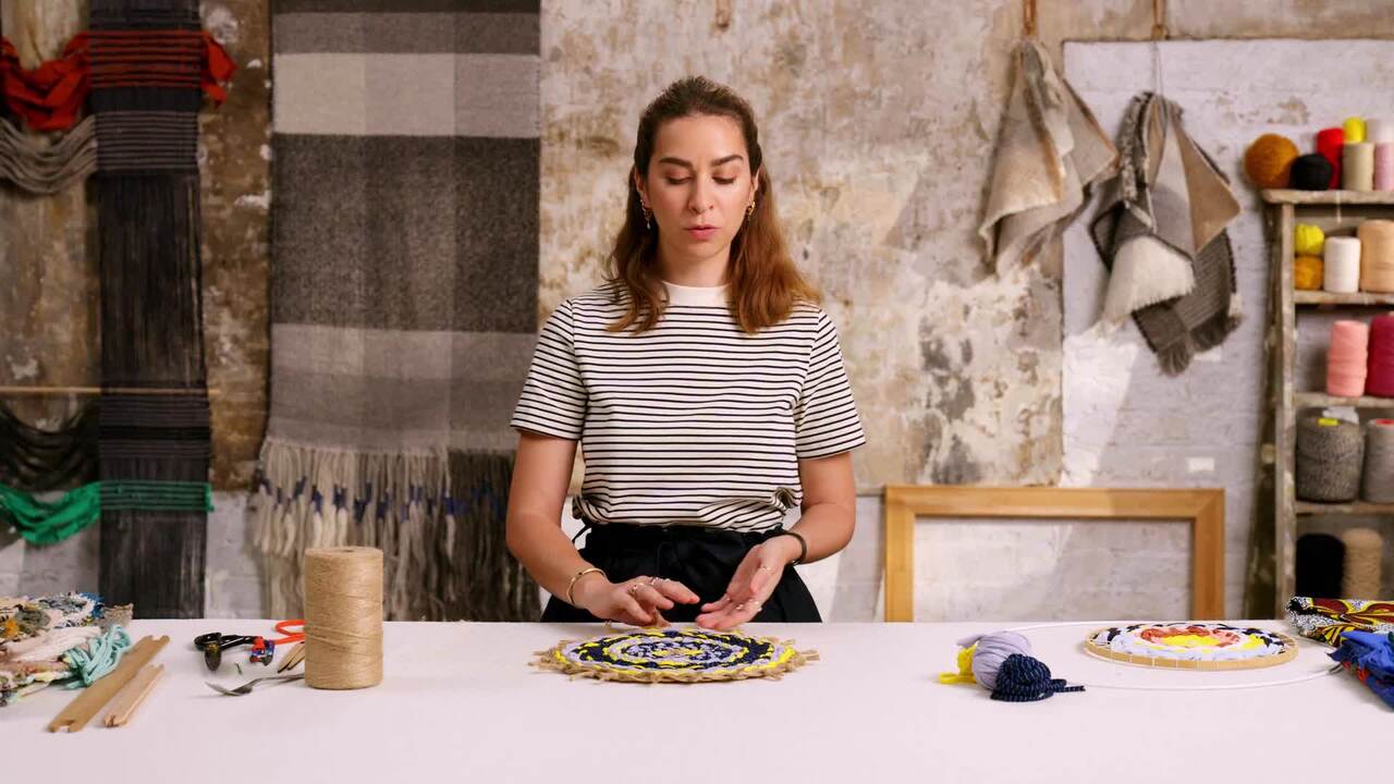 Making a round placemat