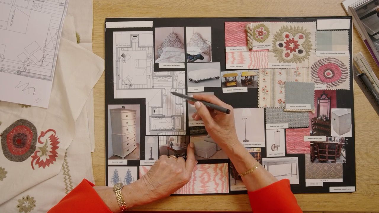 Creating a layout and scheme for a bedroom