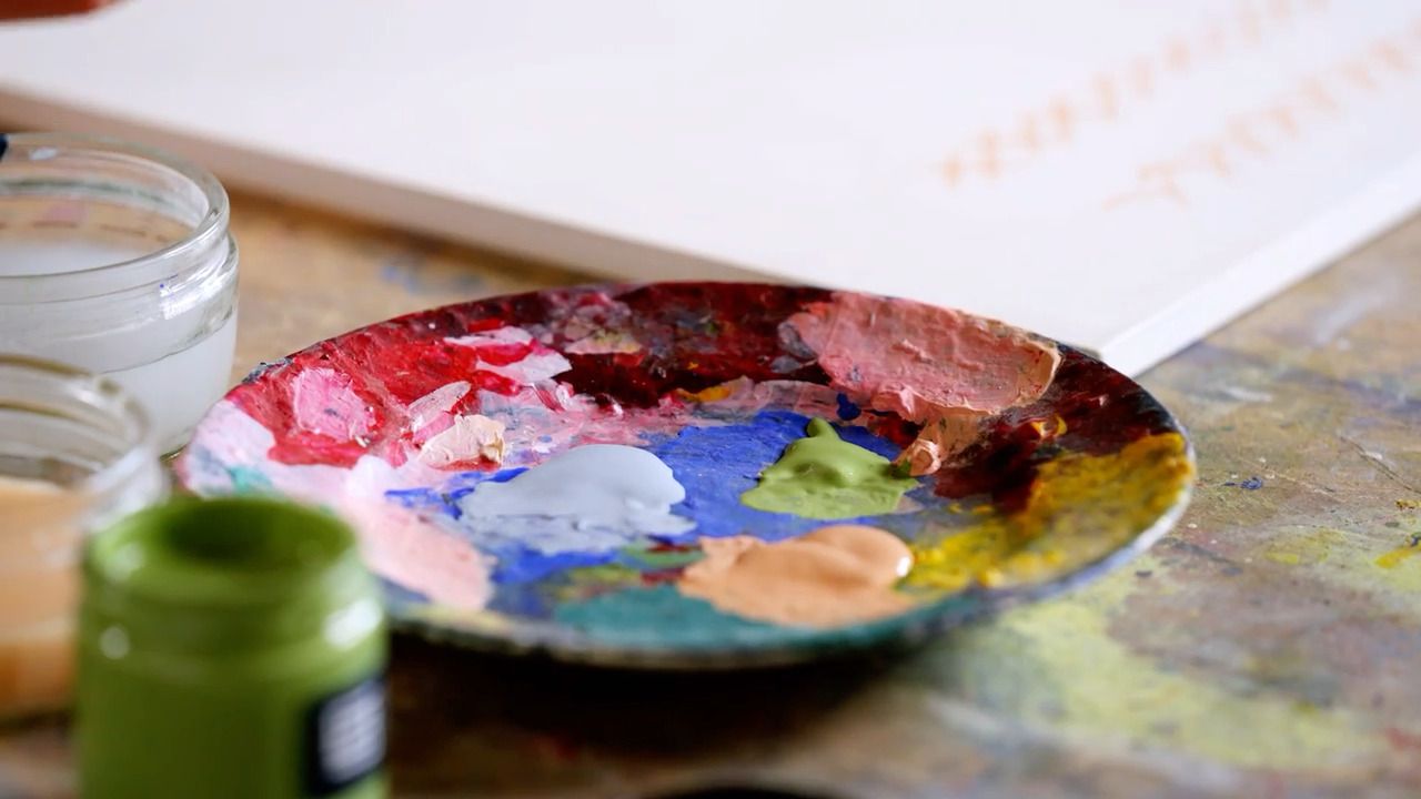 Brush handling and mark-making