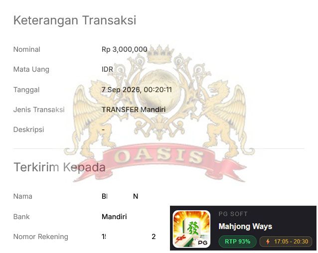 BUKTI JACKPOT OASISTOGEL