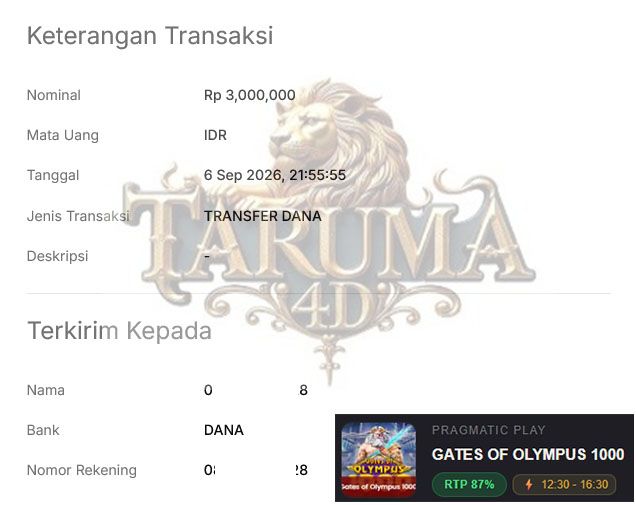 BUKTI JACKPOT TARUMA4D
