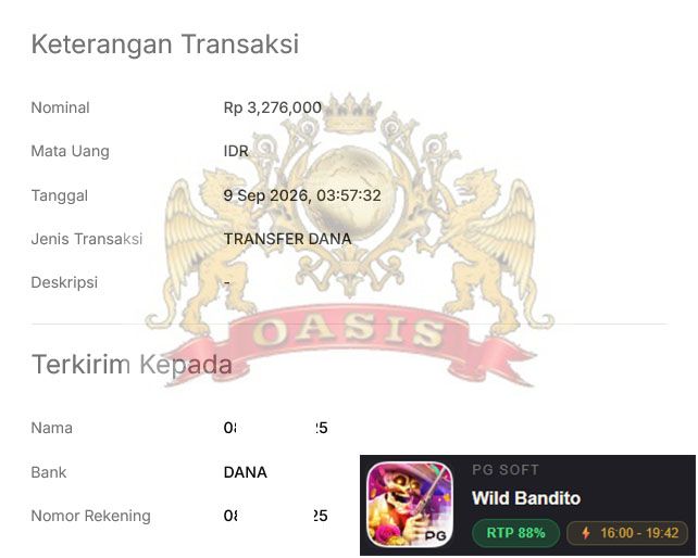BUKTI JACKPOT OASISTOGEL