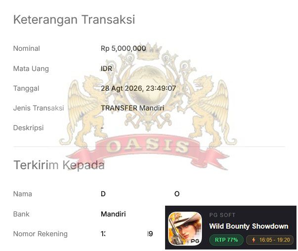 BUKTI JACKPOT OASISTOGEL