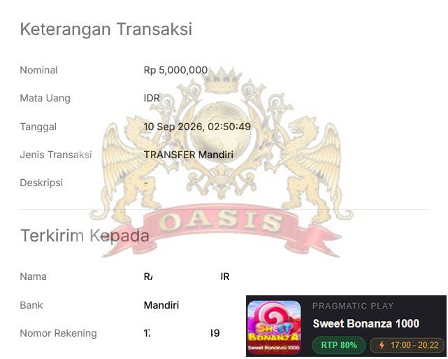 BUKTI JACKPOT OASISTOGEL