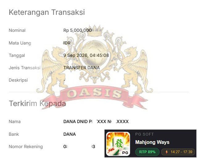 BUKTI JACKPOT OASISTOGEL