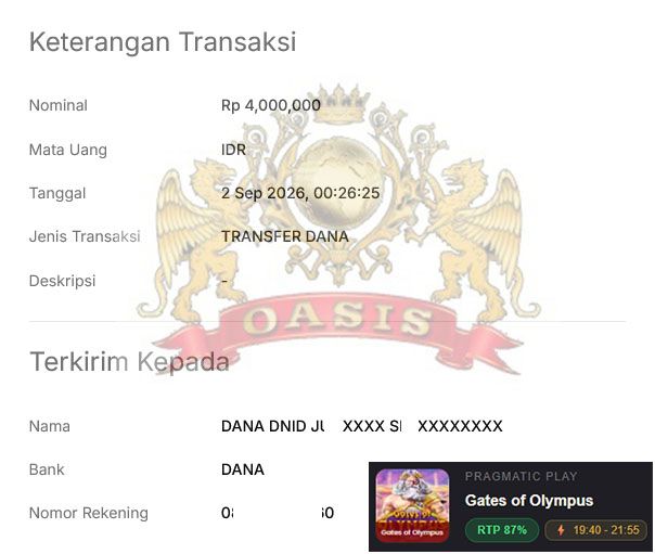 BUKTI JACKPOT OASISTOGEL