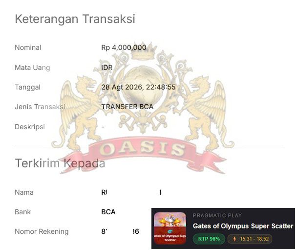 BUKTI JACKPOT OASISTOGEL