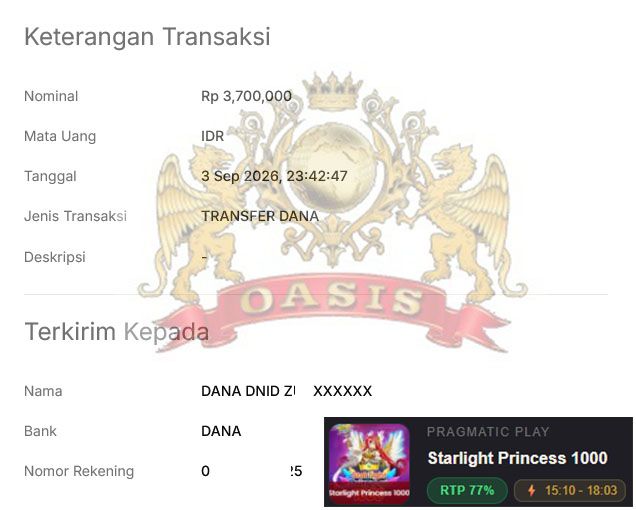 BUKTI JACKPOT OASISTOGEL